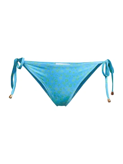 Ramy Brook Lesia Reversible Bikini Bottom In Blue