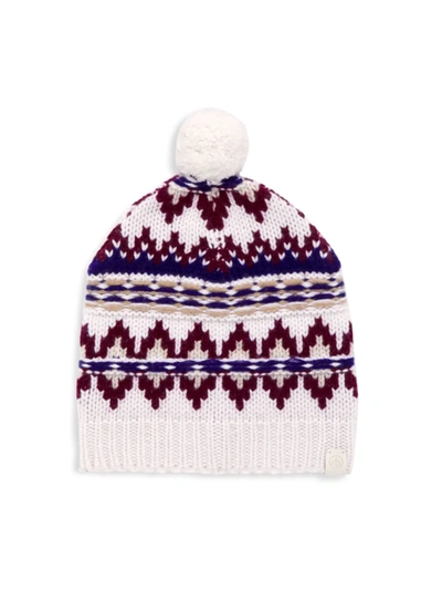 Rag & Bone Fair Isle Wool Beanie In Ivory