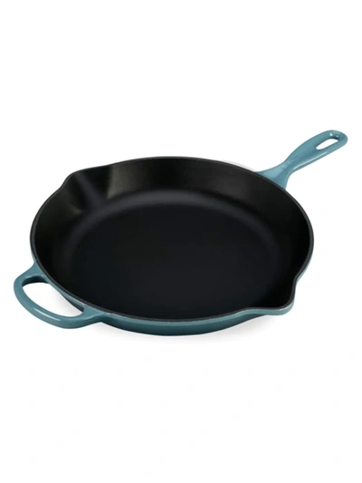 Le Creuset 11.75" Signature Iron Handle Skillet In Caribbean