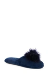 Patricia Green Daisy Slipper In Navy