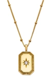 Sethi Couture Celeste Diamond Tag Pendant In Yellow Gold