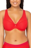 Curvy Couture Underwire Plunge Bra In Crantastic