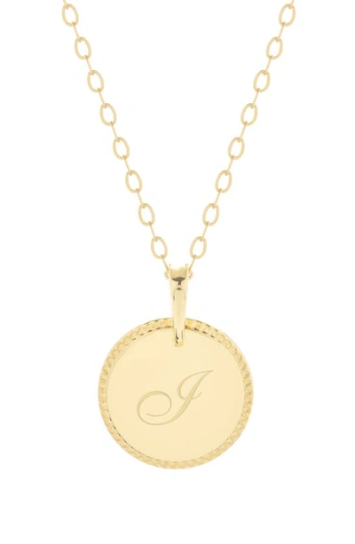 Brook & York Milia Initial Pendant Necklace In Gold I