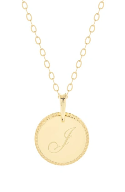 Brook & York Milia Initial Pendant Necklace In Gold J