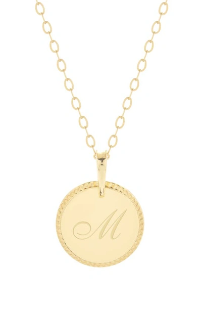 Brook & York Milia Initial Pendant Necklace In Gold M