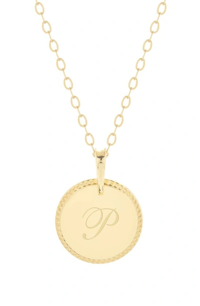 Brook & York Milia Initial Pendant Necklace In Gold P