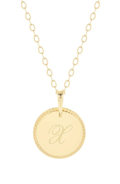 Brook & York Milia Initial Pendant Necklace In Gold X