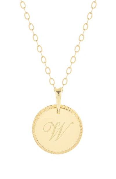 Brook & York Milia Initial Pendant Necklace In Gold W