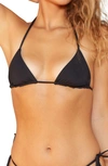 Hurley Itsy Bitsy Triangle Bikini Top In Black