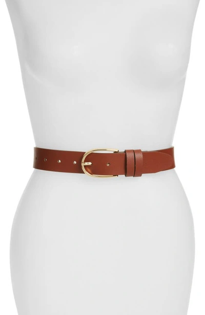 Nordstrom Double Loop Trouser Belt In Cognac