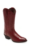 Ariat Heritage Toe Stretch Leather Western Boot In Rosy Red