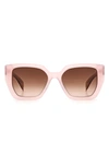 Rag & Bone 54mm Rectangular Sunglasses In Pink / Brown Gradient