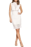 Bardot Lace Sheath Dress In Nocolor