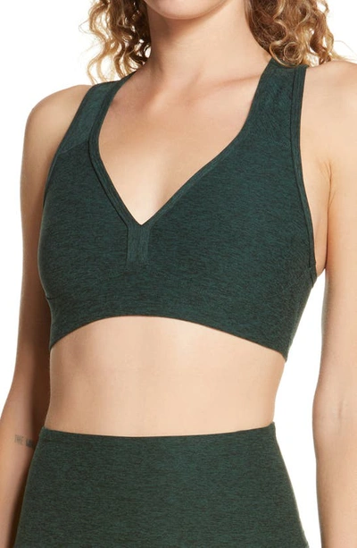Beyond Yoga Space Dyed Lift Your Spirits Bopo Bra In Forest Green