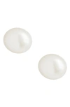 Sterling Forever Sterling Silver Baroque Pearl Stud In Silver