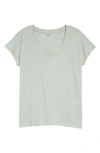 Madewell Whisper Cotton Scoopneck Tee In Sage Mist