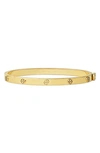 Tory Burch Miller Goldtone Stud Hinge Bracelet In Tory Gold