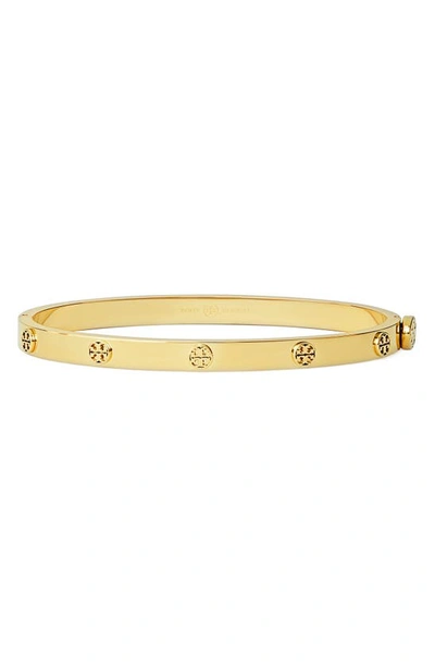 Tory Burch Miller Goldtone Stud Hinge Bracelet In Tory Gold