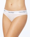 Calvin Klein Modern Logo Thong In Nymph's Thigh (nude )