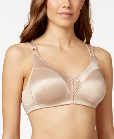 Bali Double Support Tailored Wireless Lace Up Front Bra 3820 In Nude (nude )