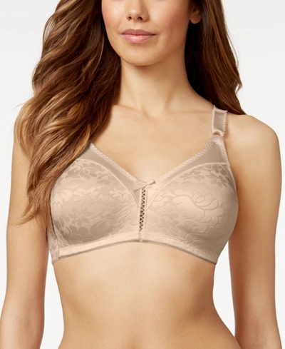 Bali Double Support Spa Closure Wireless Bra 3372 In Soft Taupe (nude )