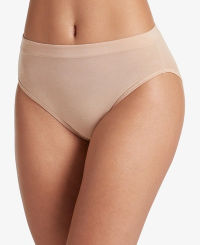 Jockey Cotton Stretch Hi Cut 1555, Available In Extended Sizes In Light (nude )