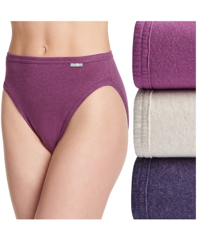 Jockey Elance Hipster Underwear 3 Pack 1482 1488, Also Available In Plus Sizes In Oatmeal Heather,boysenberry Heather,perf