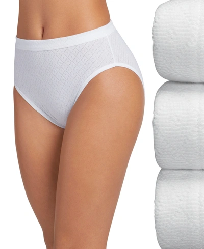 Jockey Elance Cotton French Cut Underwear 3-pk 1541, Extended Sizes In White