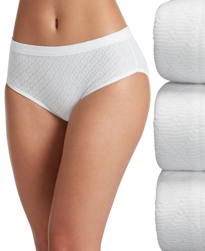 Jockey Elance Breathe Hipster Underwear 3 Pack 1540, Also Available In Extended Sizes In White