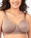 Vanity Fair Full Figure Beauty Back Smoother Wireless Bra 71380 In Walnut (nude )