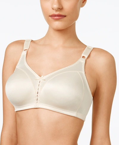 Bali Double Support Tailored Wireless Lace Up Front Bra 3820 In Light Beige (nude )