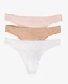 On Gossamer Women's Cotton Hip G Panty, Pack Of 3 1412p3 In Blush/white/champagne