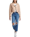 Levi's Plus Size Faux Leather Belted Motorcycle Jacket In Biscotti