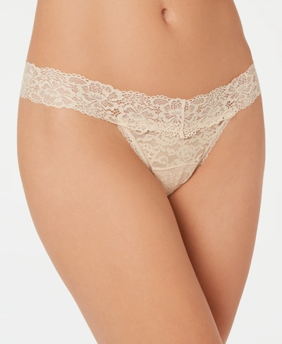 Maidenform Sexy Must Have Sheer Lace Thong Underwear Dmeslt In Latte Lift (nude )