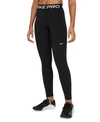 NIKE PRO WOMEN'S MID-RISE MESH-PANELED LEGGINGS