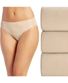 Jockey Women's 3-pk. No Panty Line Promise Bikini Underwear 1770 In Light/light/light (nude )