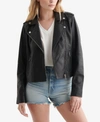 LUCKY BRAND WOMEN'S CLASSIC LEATHER MOTO JACKET