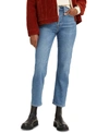 Levi's Levis Womens Multiple Dimensions 501 Straight-leg Mid-rise Jeans In Love In The Mist