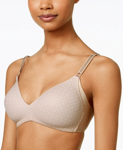 Warner's No Side Effects Wireless Bra 1056 In Blush Dot (nude )