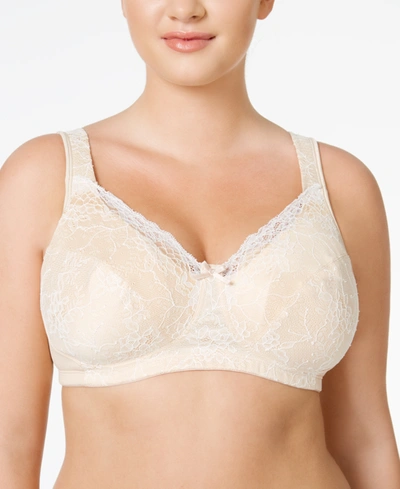 Playtex 18 Hour Post Surgery Perfect Lift Lace Wireless Bra E515, Online Only In Soft Taupe With Mother Of Pearl (nude )