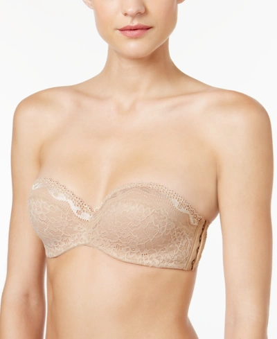 B.tempt'd By Wacoal B.enticing Strapless Lace Bra 954237 In Au Natural (nude )