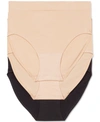 Wacoal B Smooth Assorted 3-pack High Cut Briefs In Nude/black