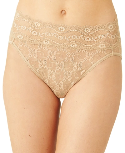 B.tempt'd By Wacoal Women's Lace Kiss High-leg Brief Underwear 978382 In Au Natural (nude )