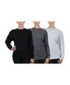 GALAXY BY HARVIC WOMEN'S LOOSE FIT WAFFLE KNIT THERMAL SHIRT, PACK OF 3