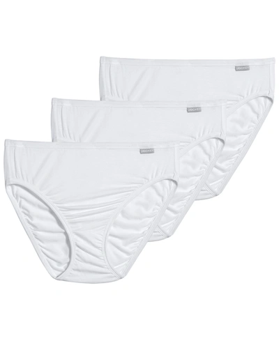Jockey Elance Super Soft French Cut Underwear 3 Pack 2071 In White