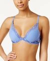 Natori Feathers Contour Plunge Lace-trim Bra 730023 In Cinnamon (nude )
