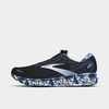 Brooks Men's Ghost 14 Running Sneakers From Finish Line In Black/white/true Blue