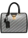 Thom Browne Diagonal-stripe Briefcase In Blue