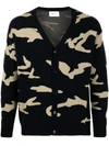 Ports V Camouflage-print Wool Cardigan In Blue