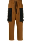 PORTS V CONTRASTING PANEL CROPPED TROUSERS